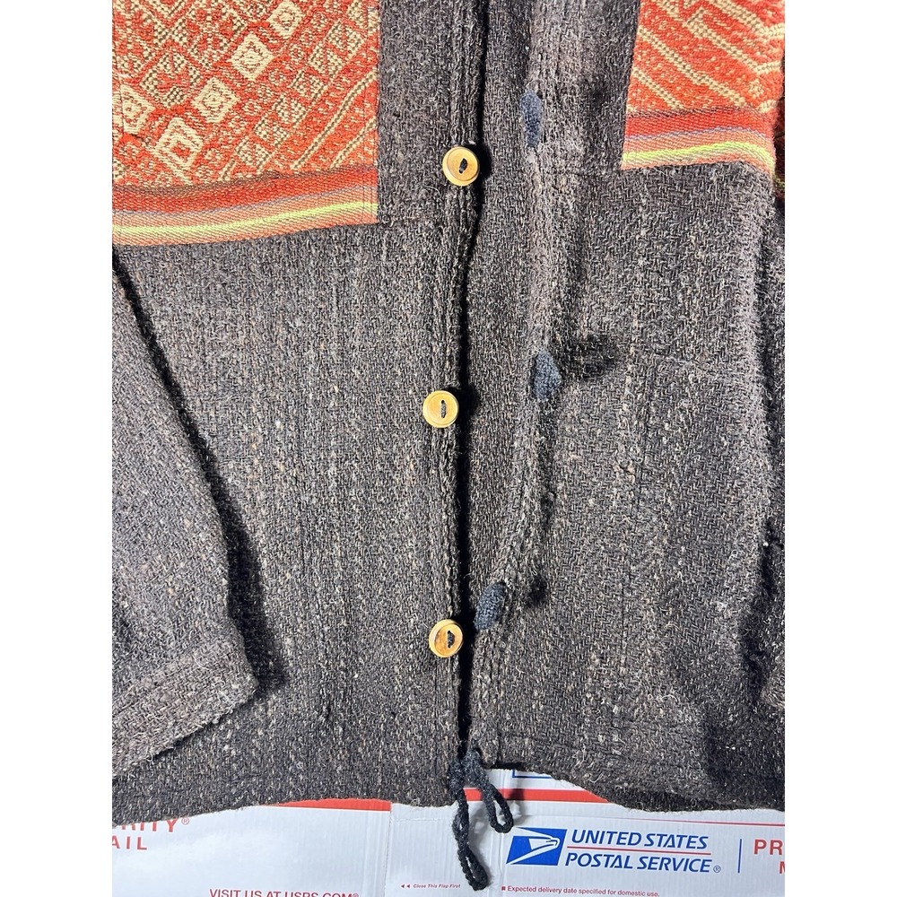 Vintage Thai Hmong Hill Tribe Coat Handwoven Indigo-dyed Ethnic‎ Textile Jacket - Picture 4 of 10